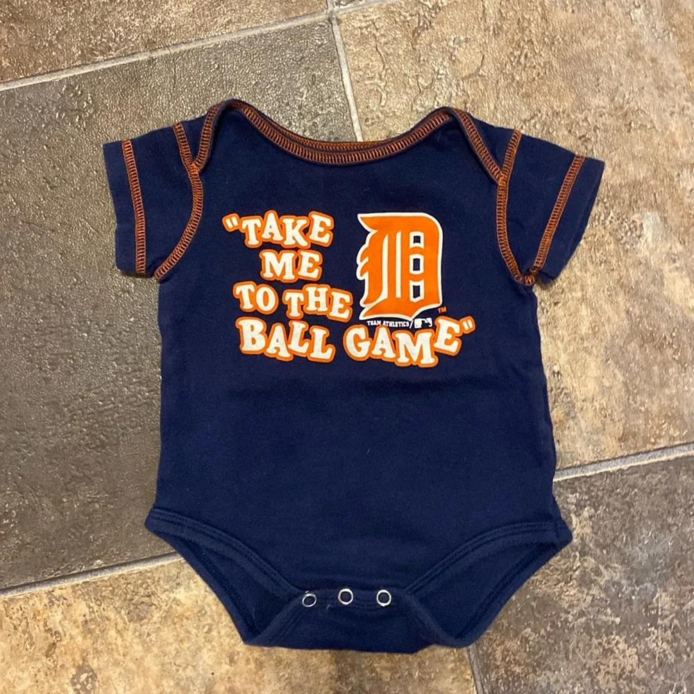Unisex 3 month onesie Detroit Tiger. Take me to the ball game - Picture 1 of 2